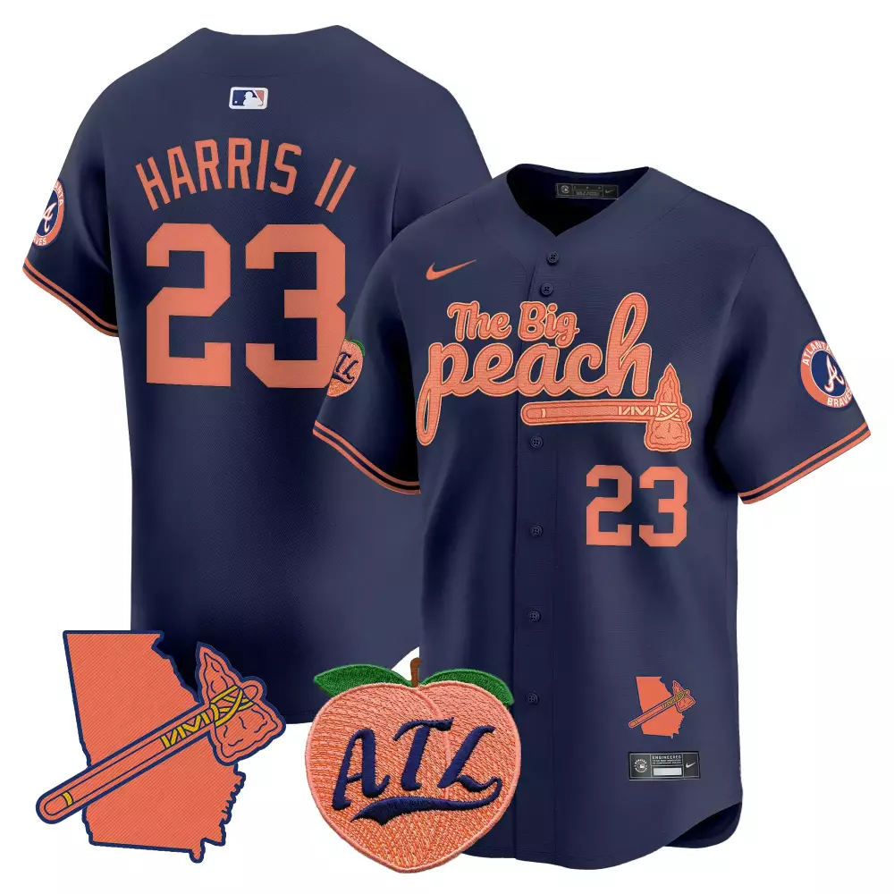 Michael Harris II Atlanta Braves Navy Stitched Jersey | 2023 Armed Forces Day Style | Limited Edition Fan Gear | For Men
