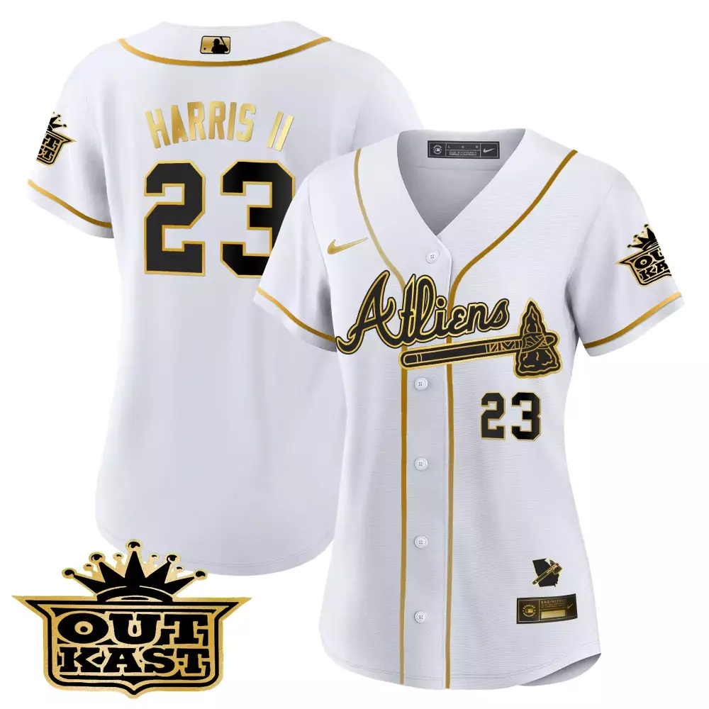 Michael Harris II Women's Atlanta Braves ATLiens 2023 City Connect Bright Green Cool Base Jersey | All Stitched | Stylish Fan Gear | For Men, Women & Youth