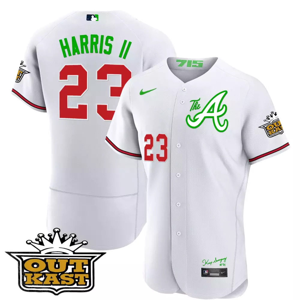 Michael Harris II Atlanta Braves Atliens The A Flex Base Jersey | All Stitched Style | Game Day Outfit | For Men, Women & Youth