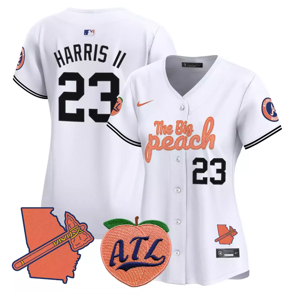 michael harris ii white womens atlanta braves the big peach vapor premier limited jersey all stitched