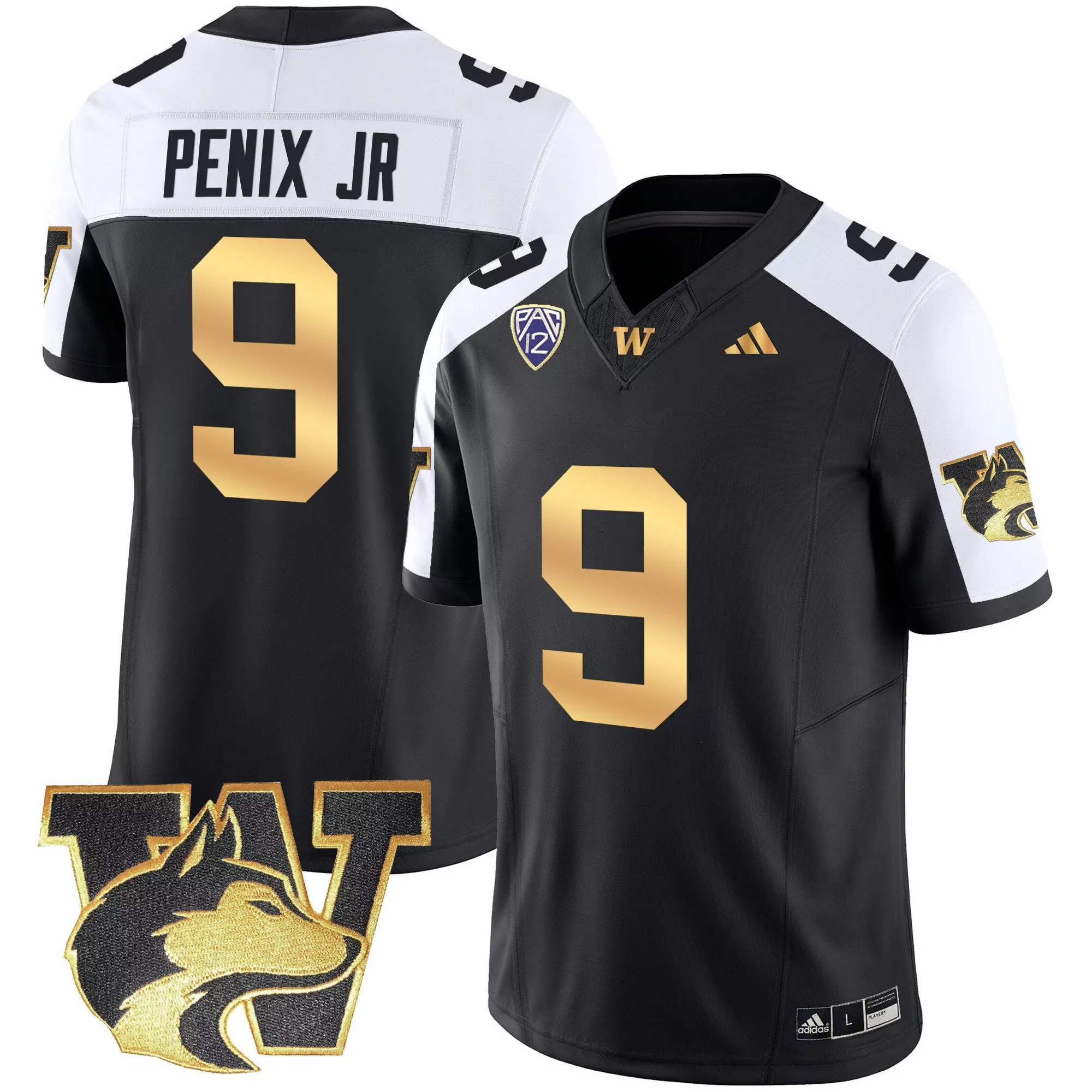 michael penix jr black alternate mens washington huskies 2024 vapor limited jersey all stitched