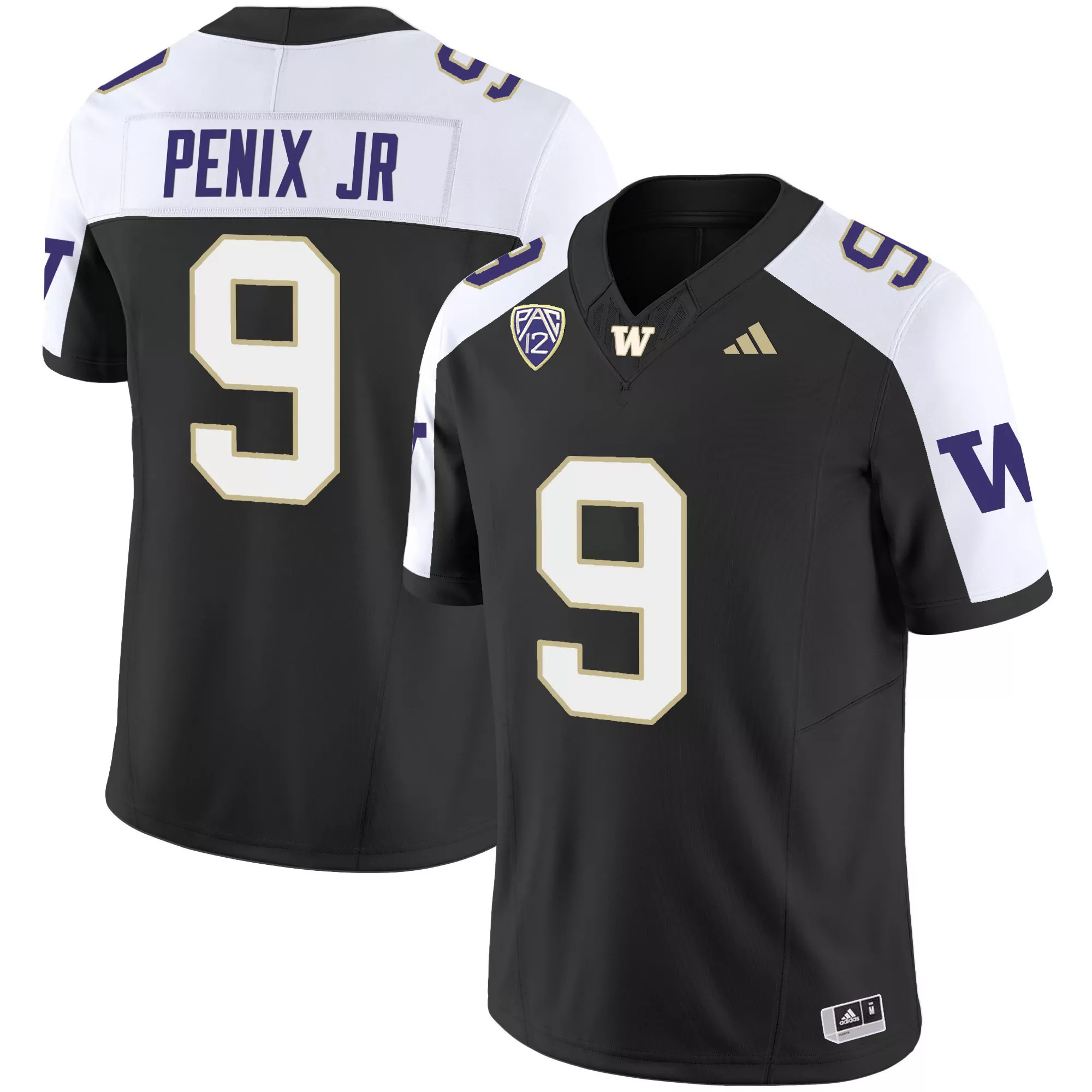 michael penix jr black alternate mens washington huskies 2024 vapor limited jersey all stitched