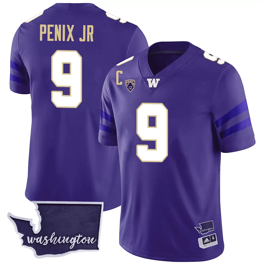 michael penix jr mens washington huskies washington patch vapor jersey all stitched