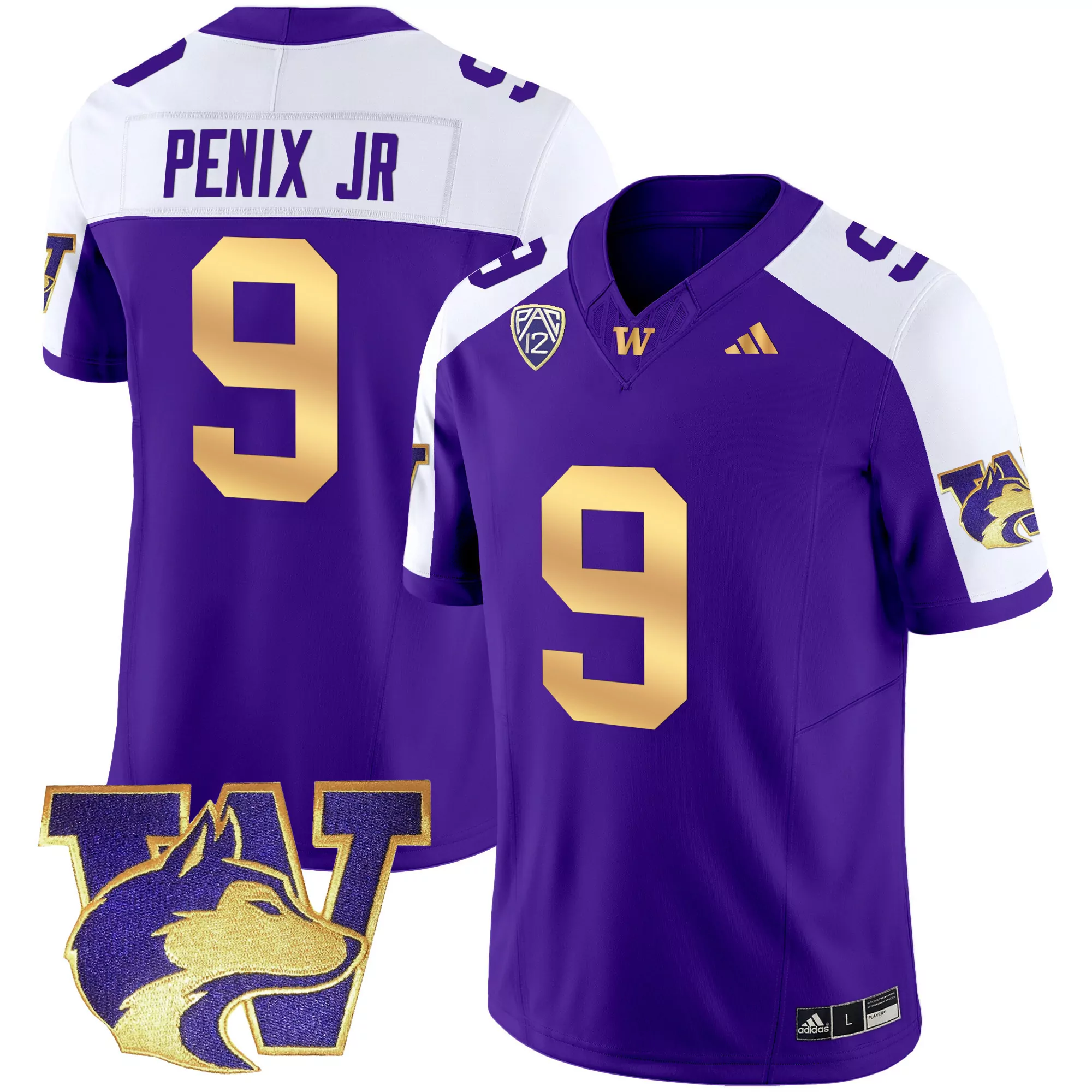 michael penix jr mens washington huskies washington patch vapor jersey all stitched