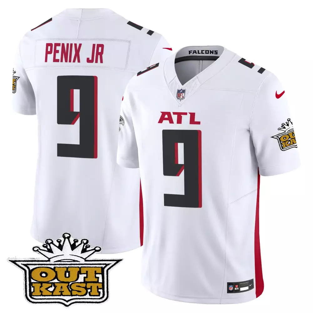 michael penix jr white mens outkast x atlanta falcons 2024 vapor limited jersey all stitched