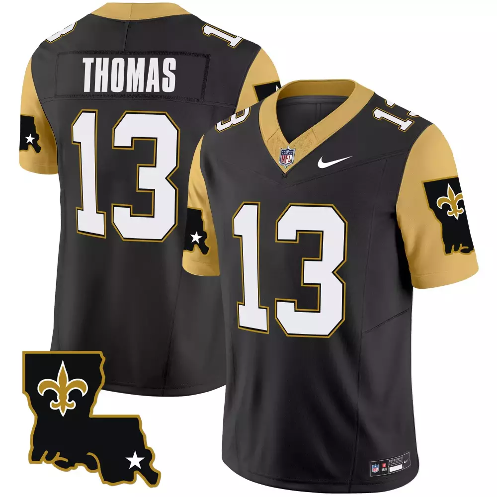 michael thomas black mens new orleans saints 1987 legacy vapor limited jersey v2 all stitched