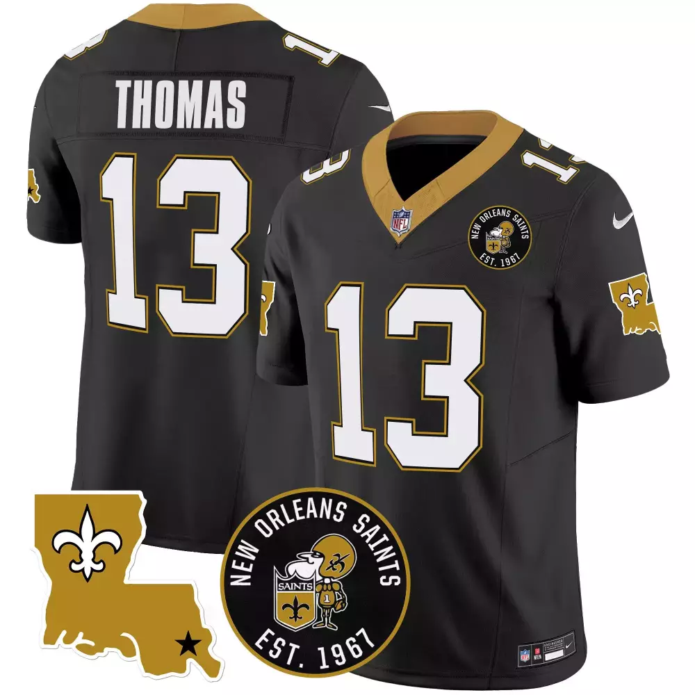 michael thomas black mens new orleans saints 1987 legacy vapor limited jersey v2 all stitched