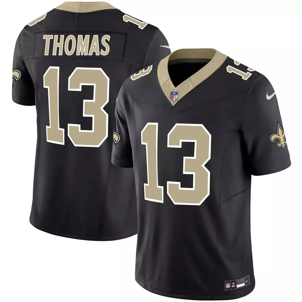 michael thomas black mens new orleans saints 1987 legacy vapor limited jersey v2 all stitched