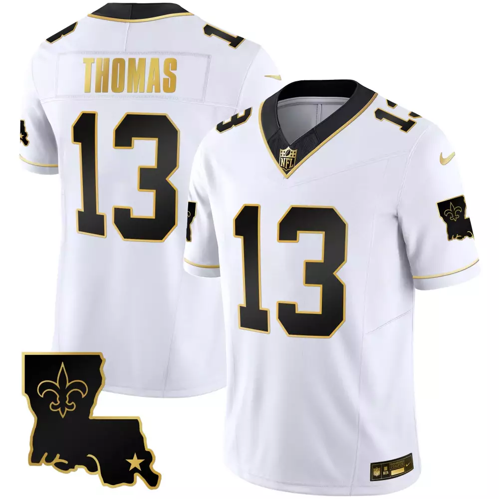 michael thomas white gold mens new orleans saints 1987 legacy gold vapor jersey all stitched