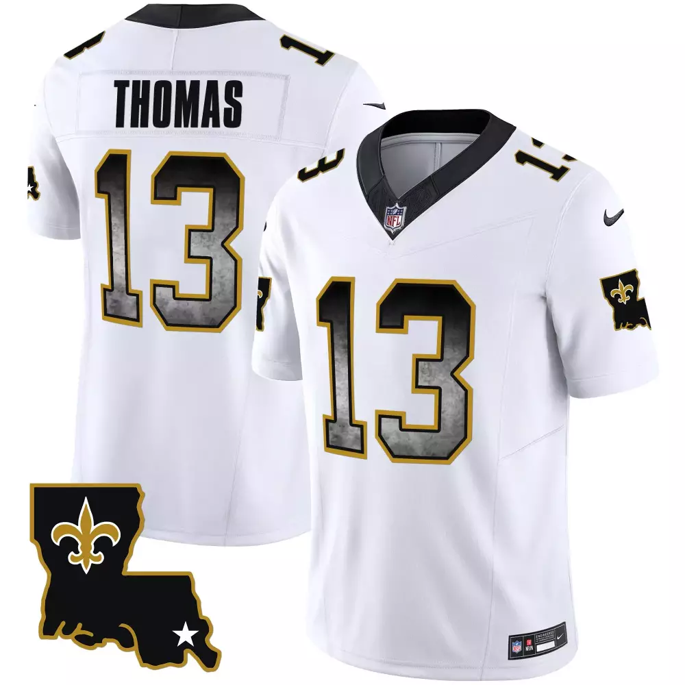 michael thomas white gold mens new orleans saints 1987 legacy gold vapor jersey all stitched