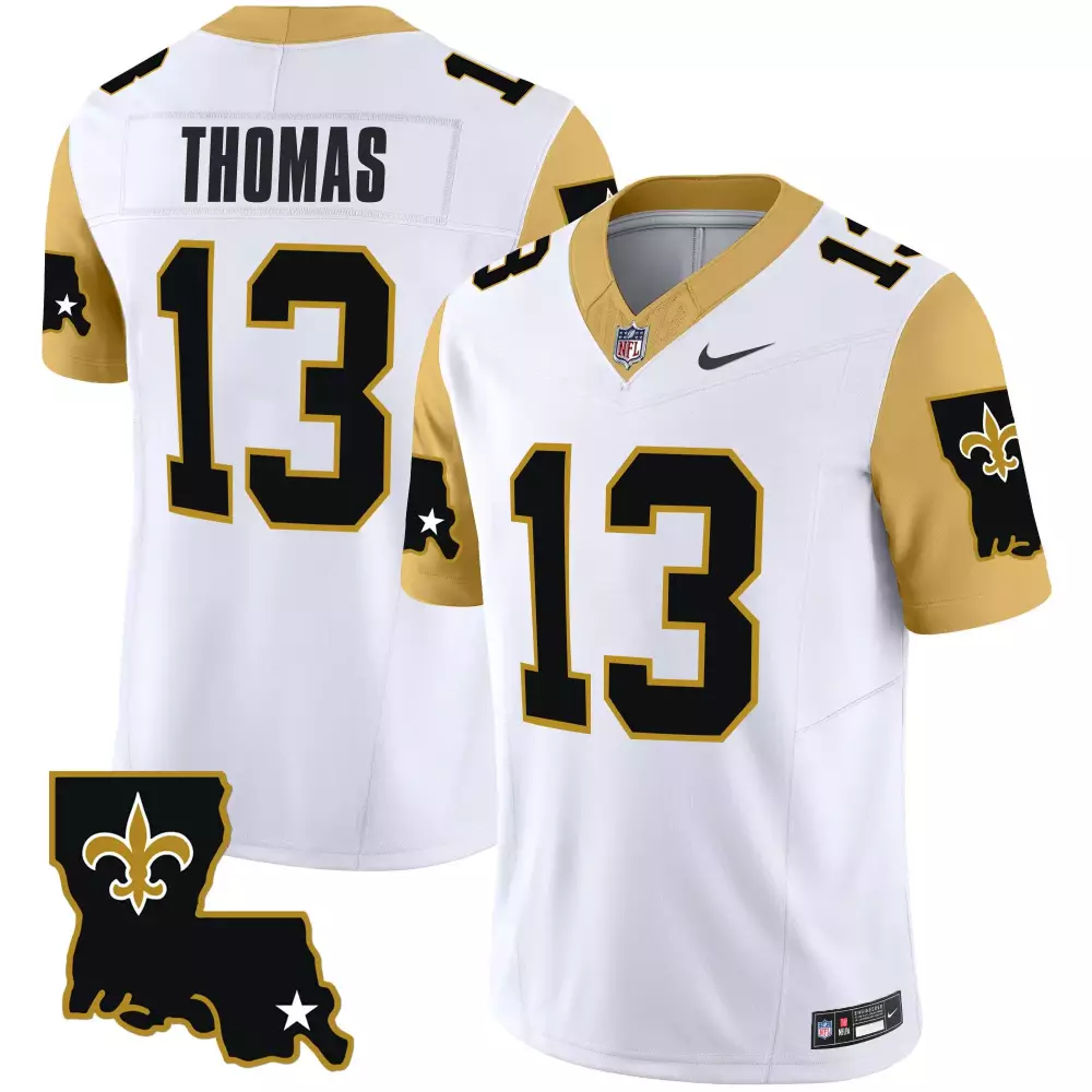 michael thomas white gold mens new orleans saints 1987 legacy gold vapor jersey all stitched