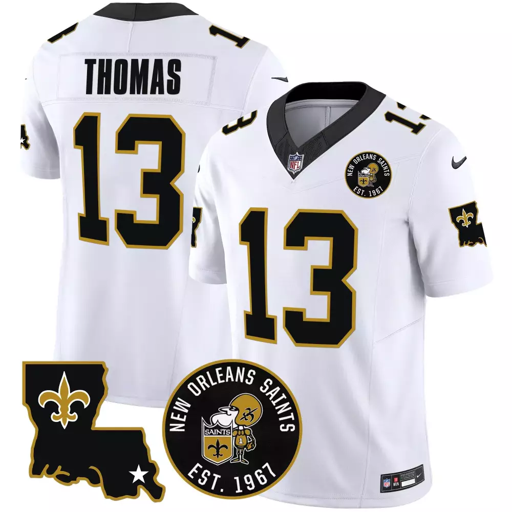 michael thomas white gold mens new orleans saints 1987 legacy gold vapor jersey all stitched