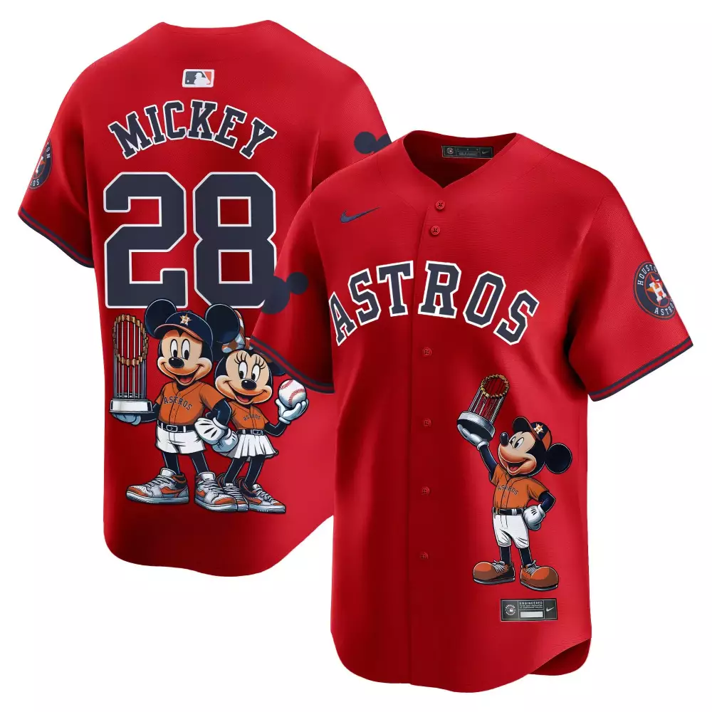 mickey orange unisex houston astros mickey houston vapor premier limited jersey printed