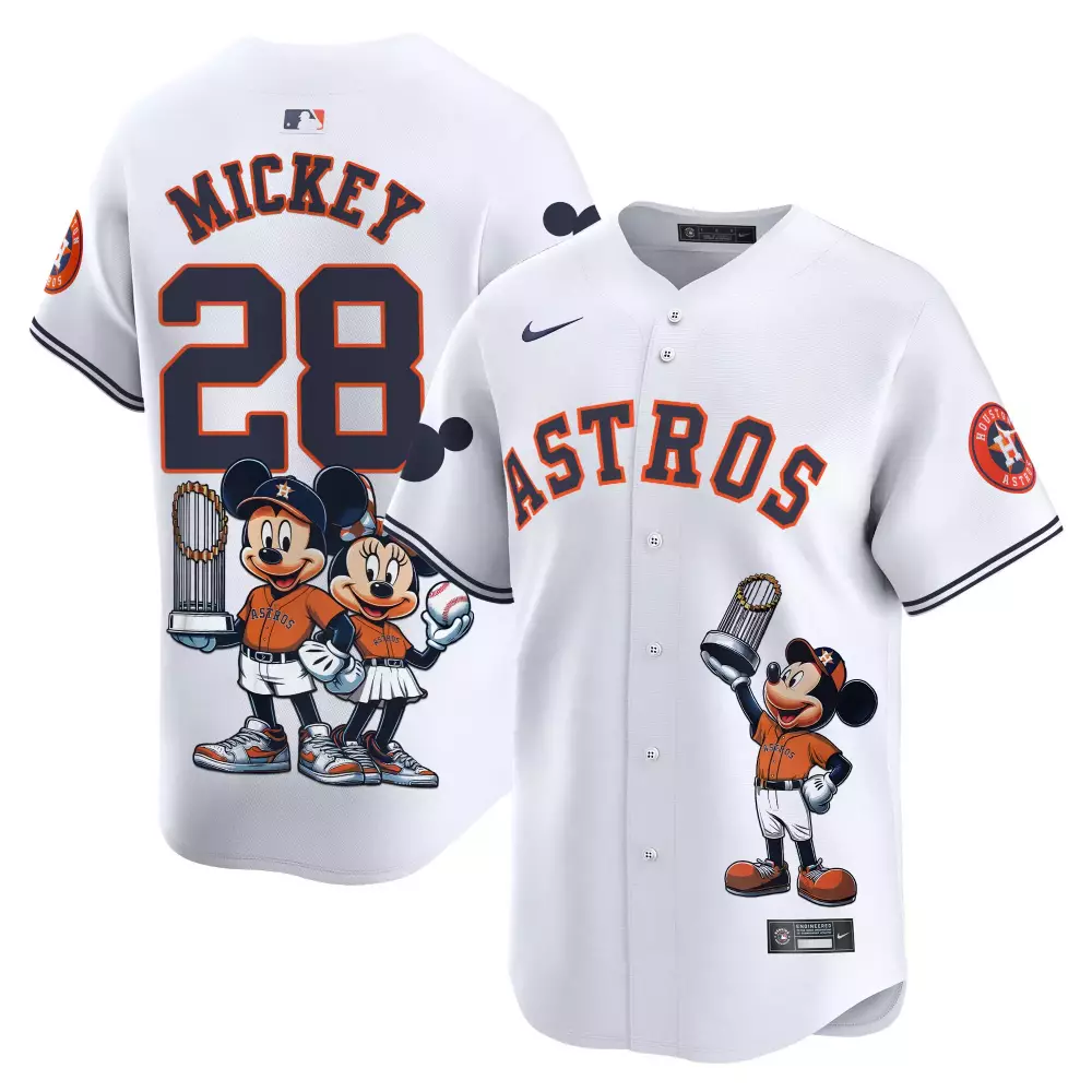 mickey orange unisex houston astros mickey houston vapor premier limited jersey printed