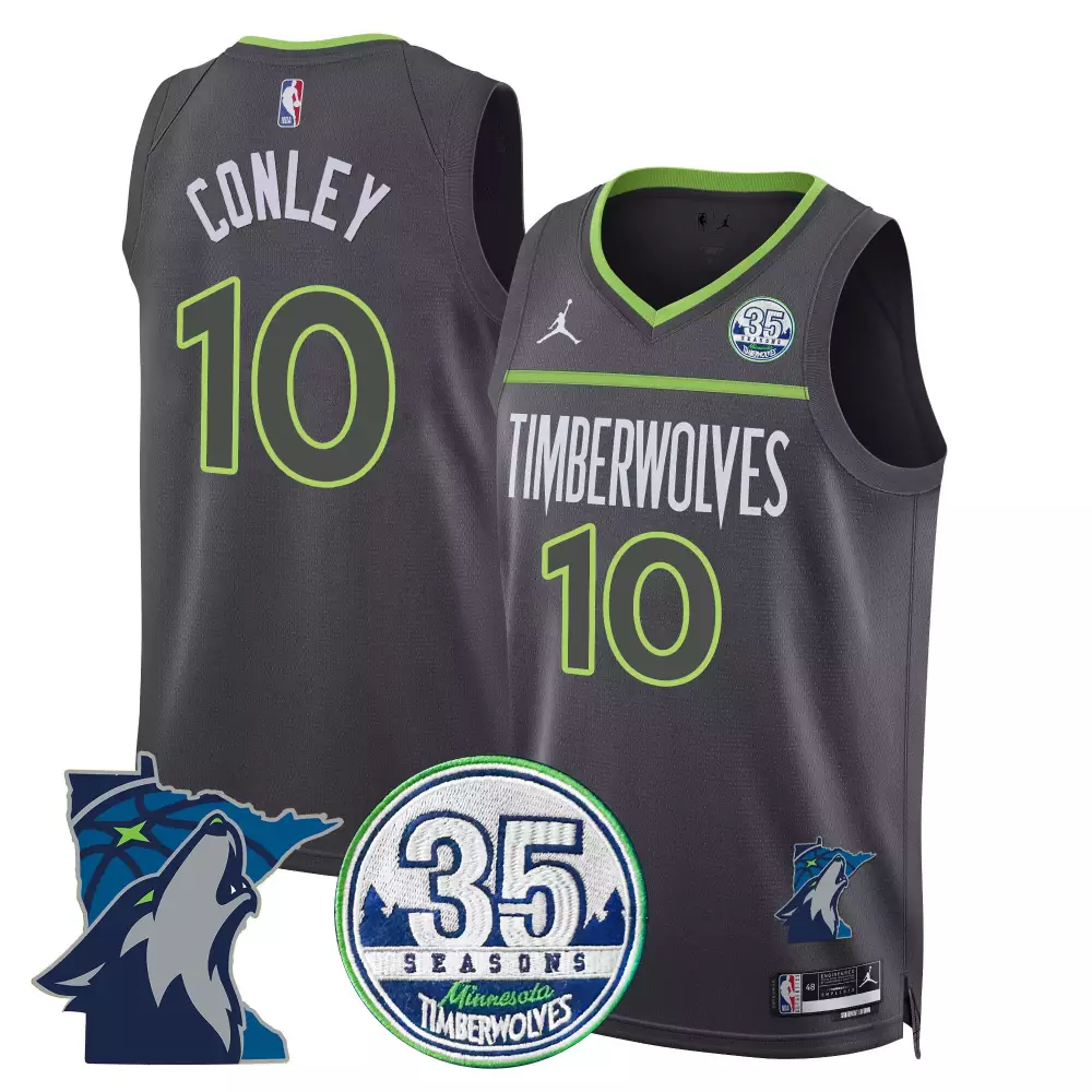 mike conley icon mens minnesota timberwolves swingman jersey v2 all stitched