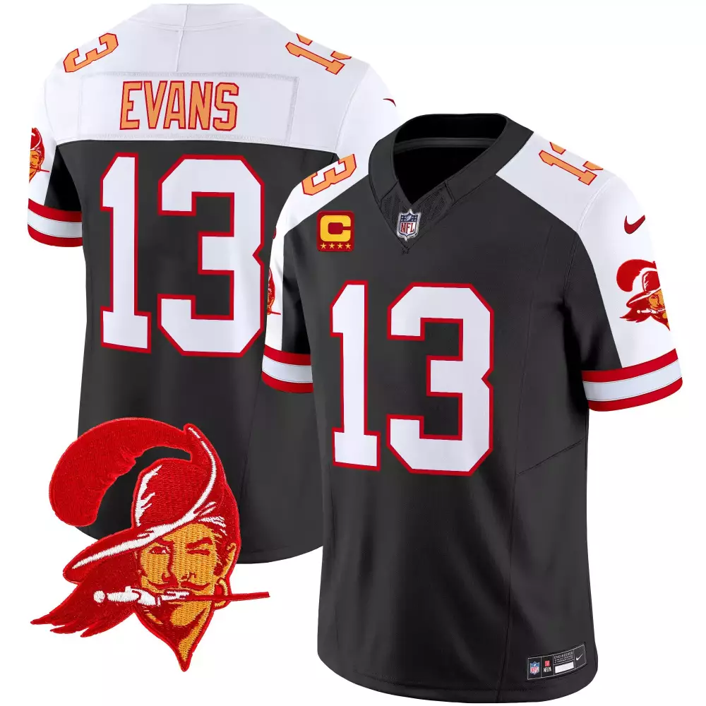mike evans black alternate mens tampa bay buccaneers throwback vapor limited jersey v2 all stitched