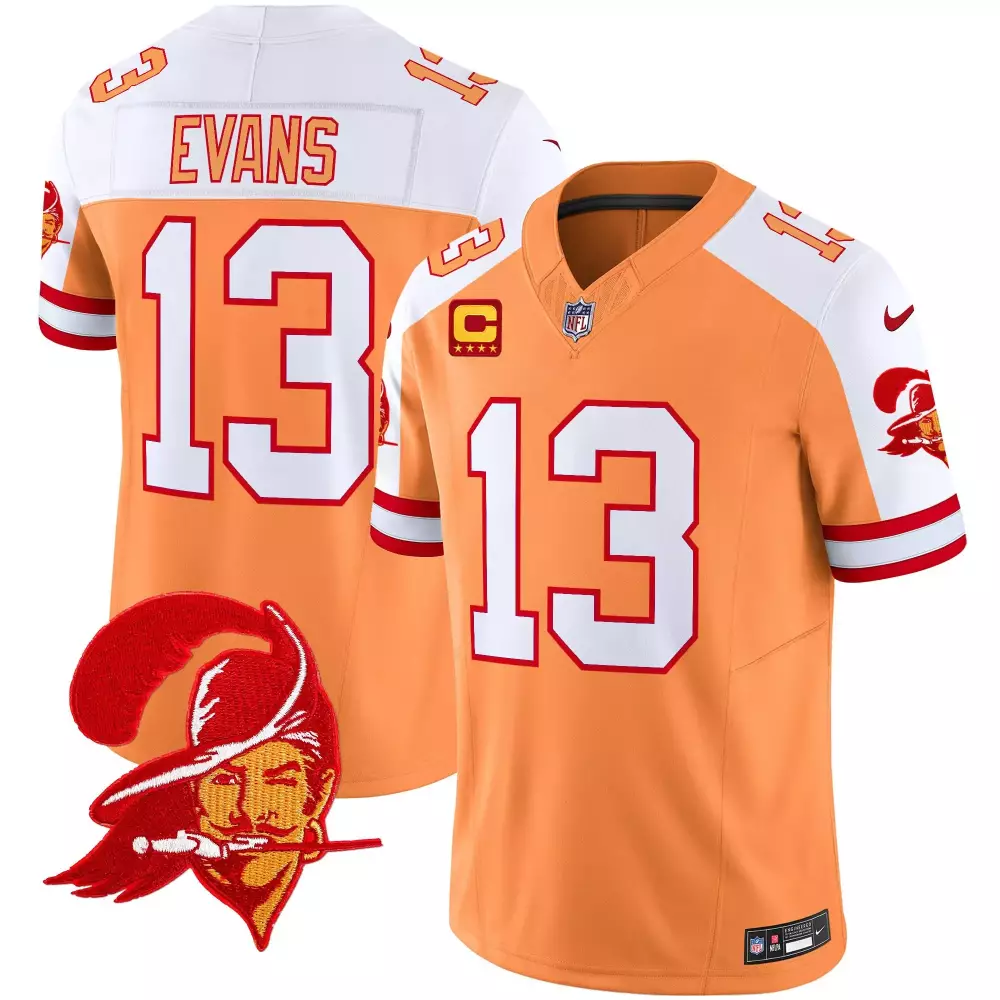 mike evans creamsicle alternate mens tampa bay buccaneers throwback vapor limited jersey v2 all stitched