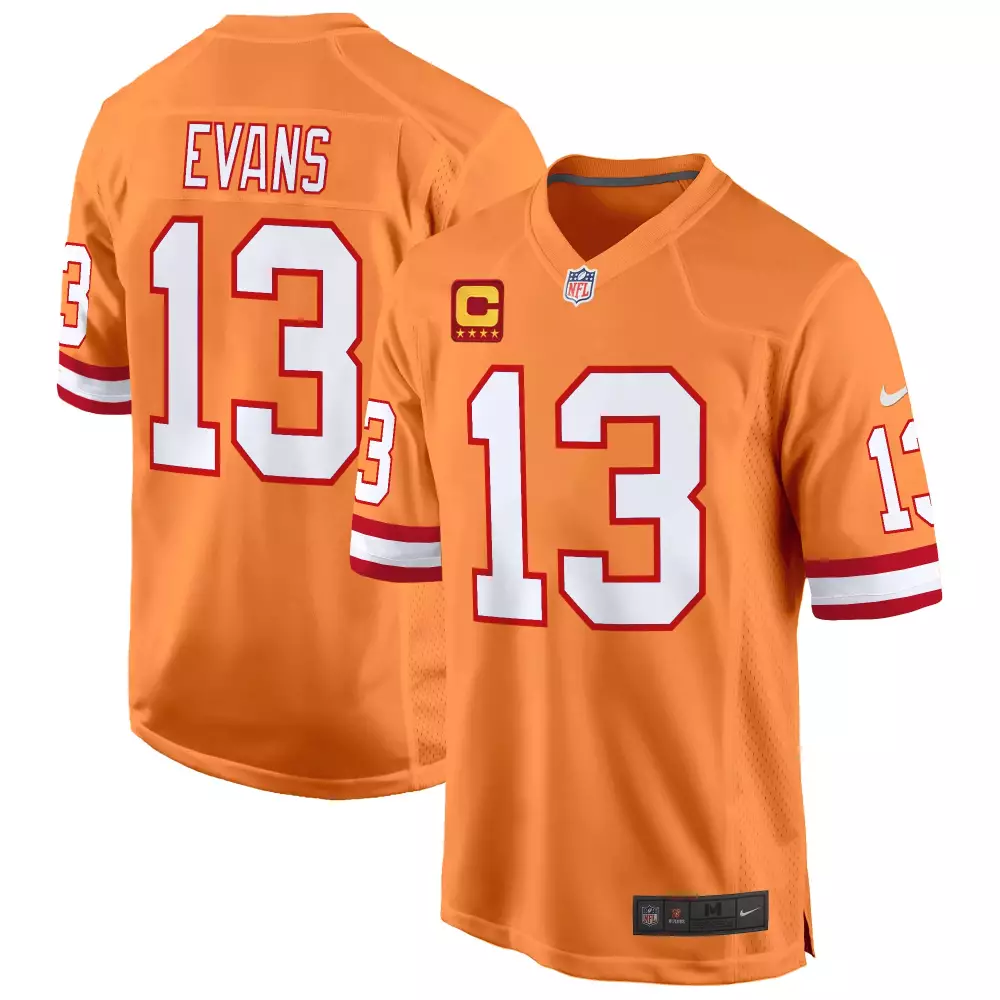 mike evans creamsicle mens tampa bay buccaneers throwback game jersey all stitched