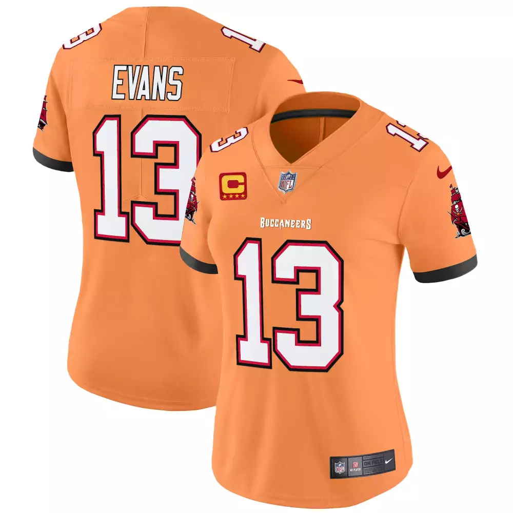 mike evans creamsicle womens tampa bay buccaneers throwback vapor limited jersey v3 all stitched
