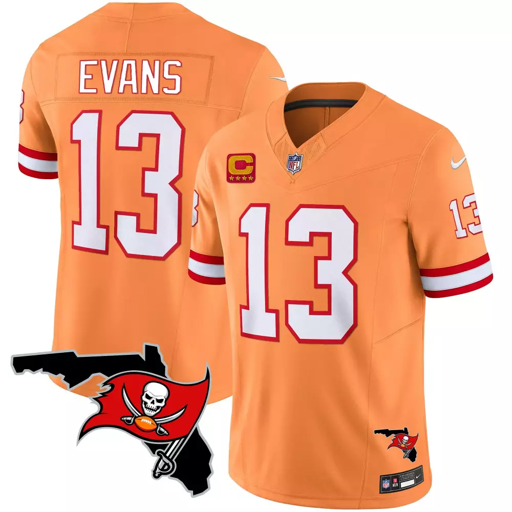 mike evans orange mens tampa bay buccaneers florida patch vapor limited jersey all stitched