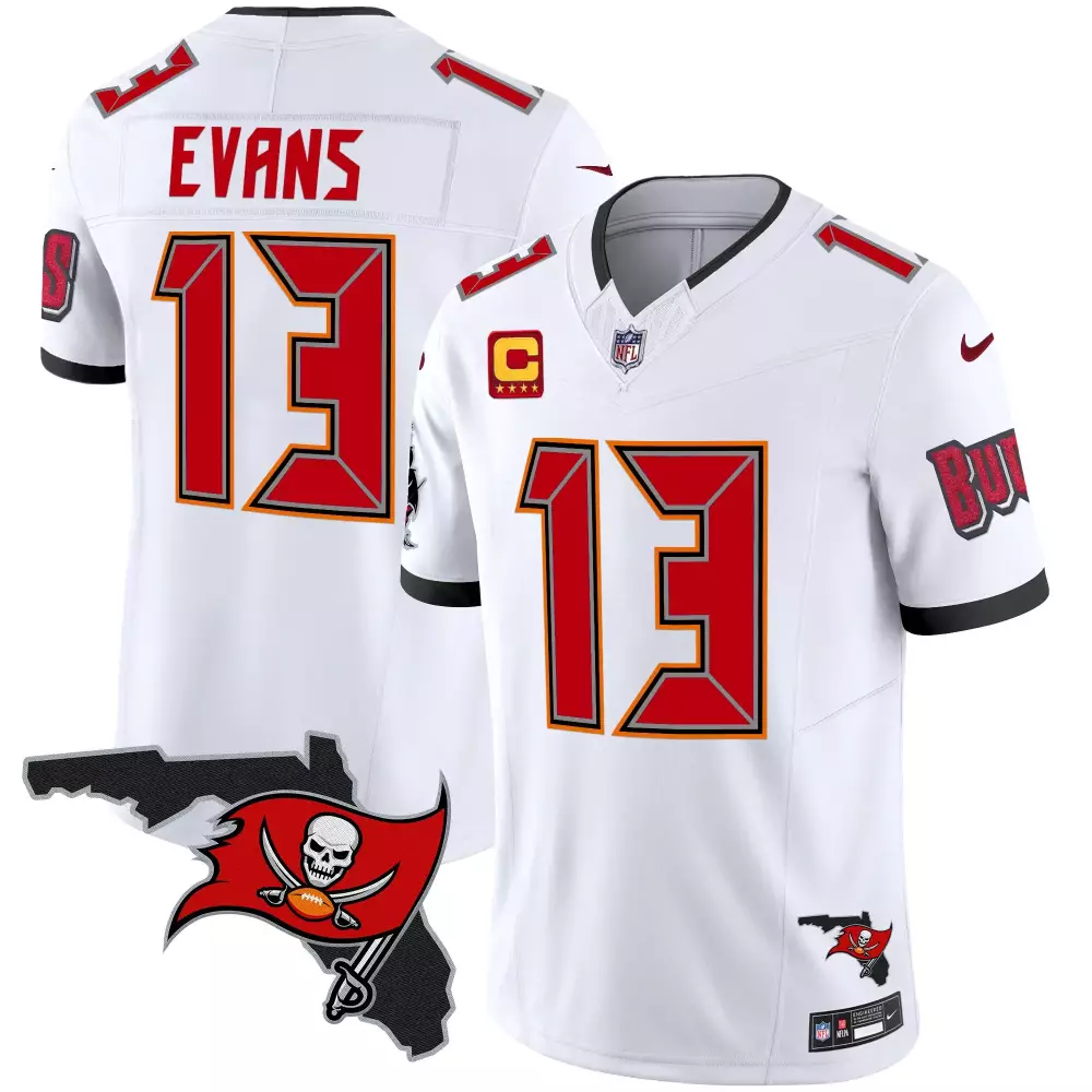 mike evans white mens tampa bay buccaneers florida patch vapor limited jersey v2 all stitched