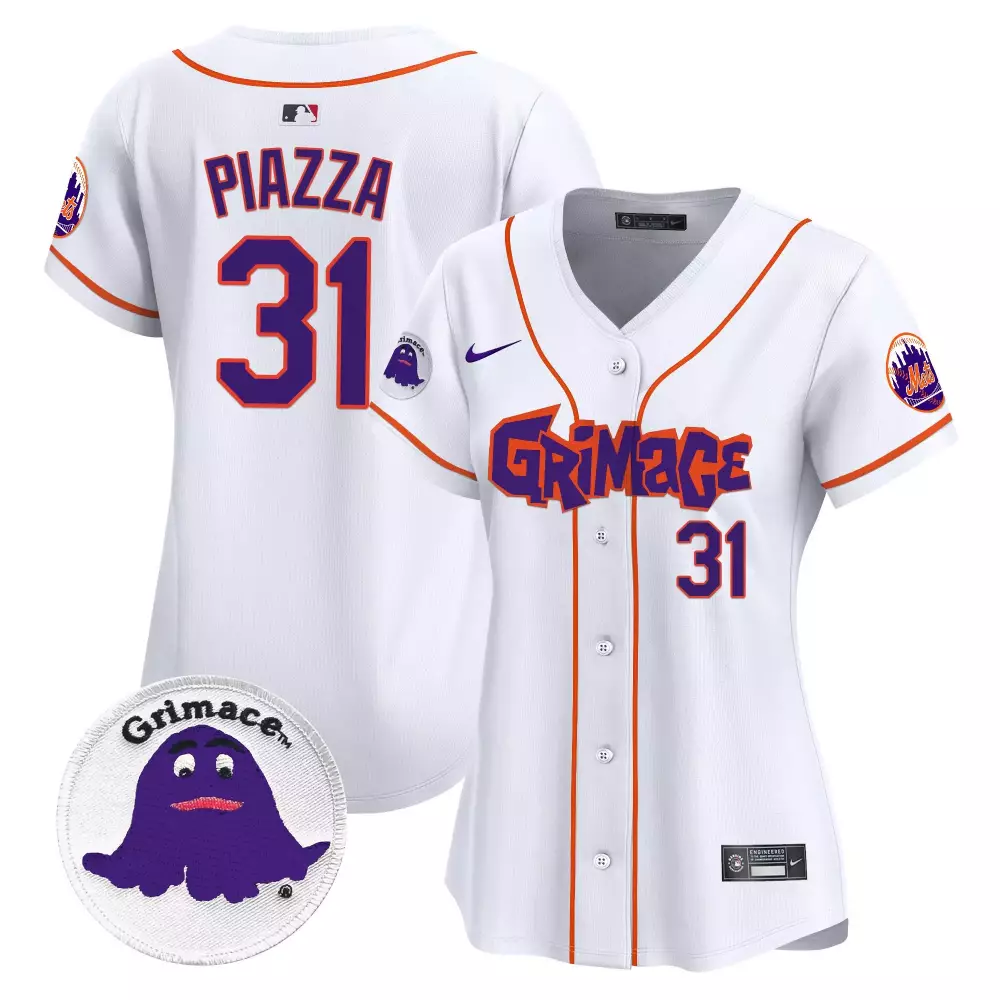 mike piazza white womens new york mets grimace vapor premier limited jersey v2 all stitched