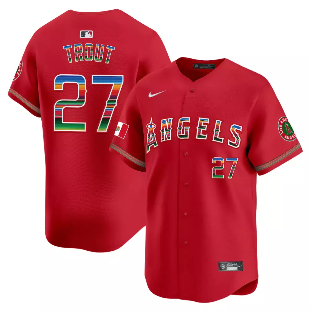 mike trout red mens los angeles angels 2024 fourth of july vapor premier limited jersey all stitched