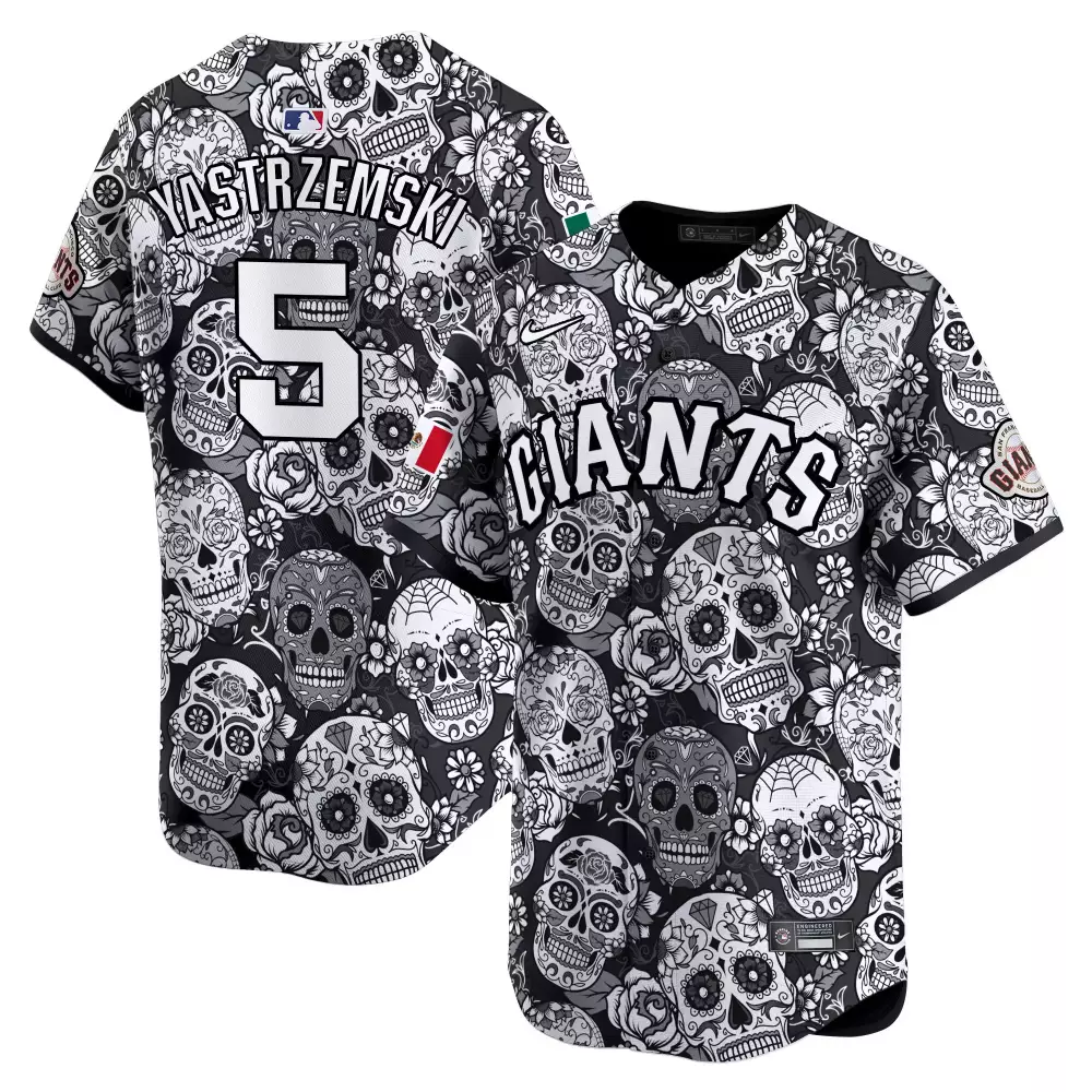 mike yastrzemski black mens san francisco giants california patch vapor premier limited jersey all stitched