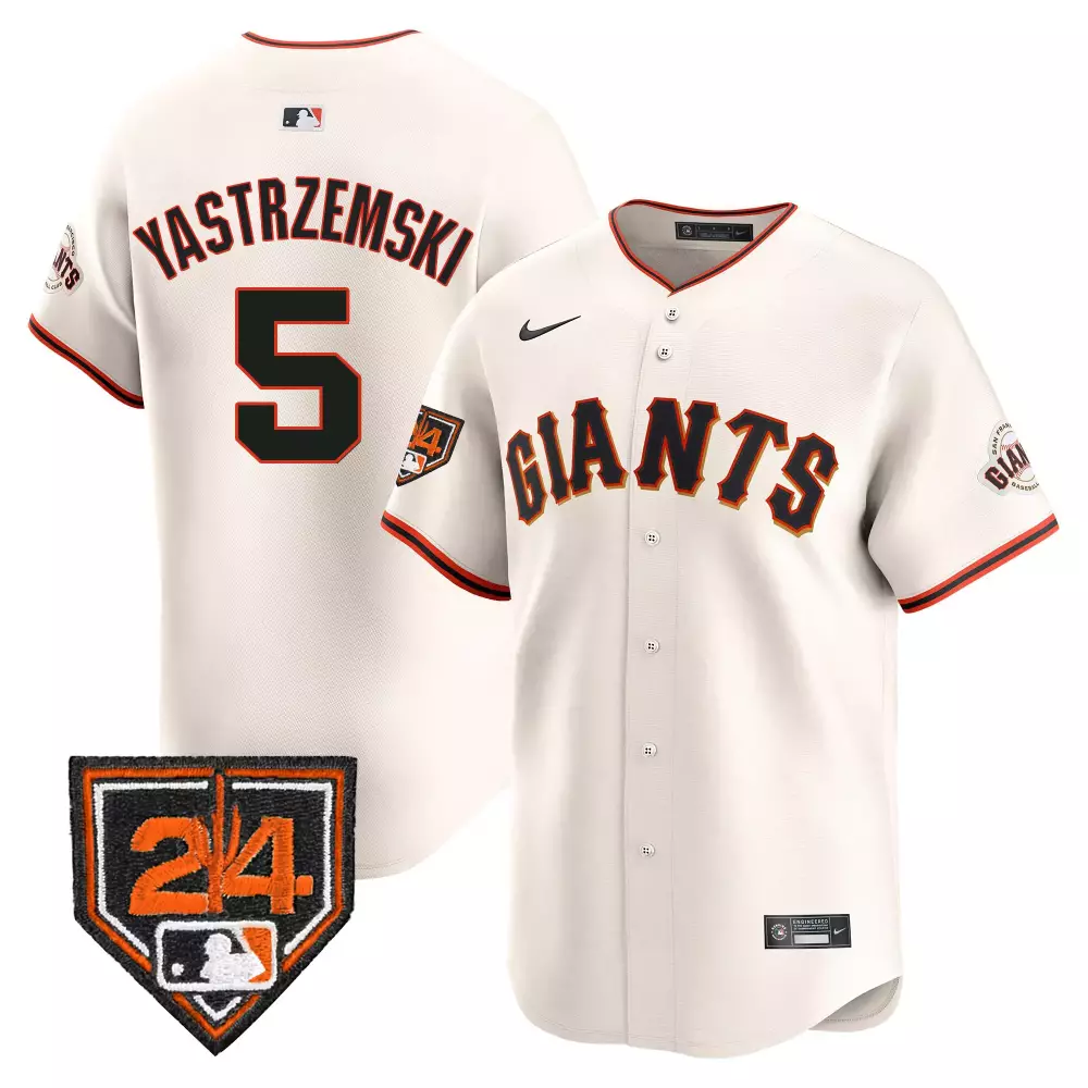 mike yastrzemski cream mens san francisco giants 2024 spring training vapor premier limited jersey all stitched