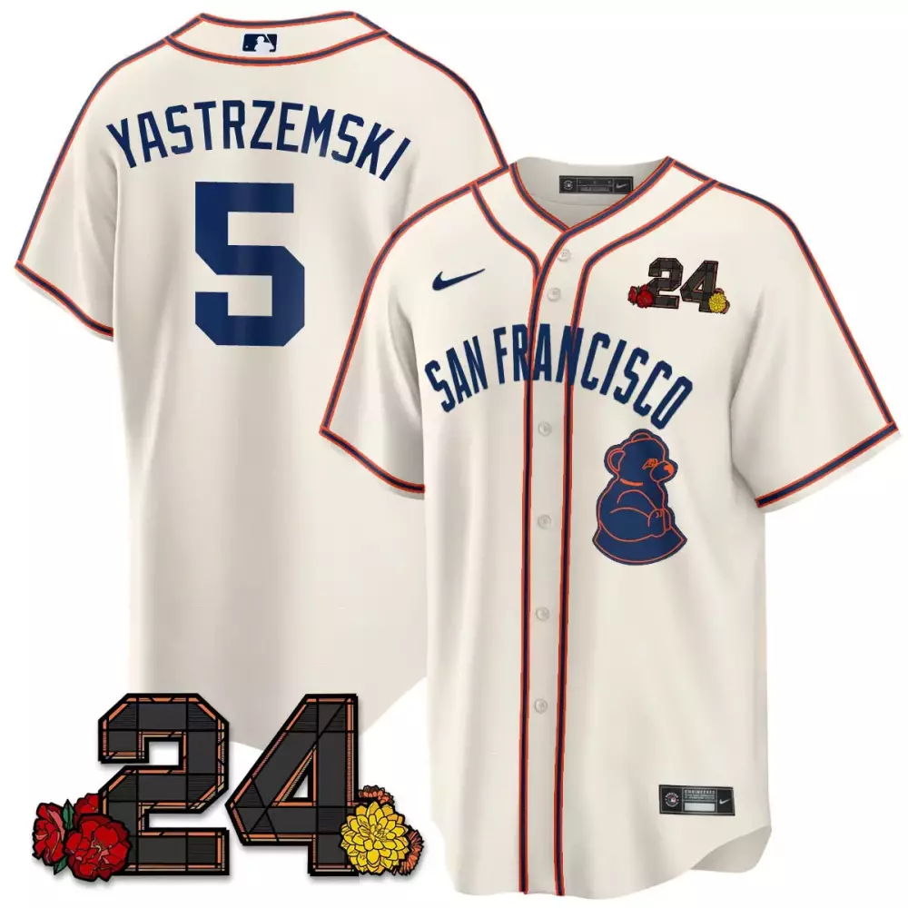 mike yastrzemski cream mens san francisco giants 2024 spring training vapor premier limited jersey all stitched
