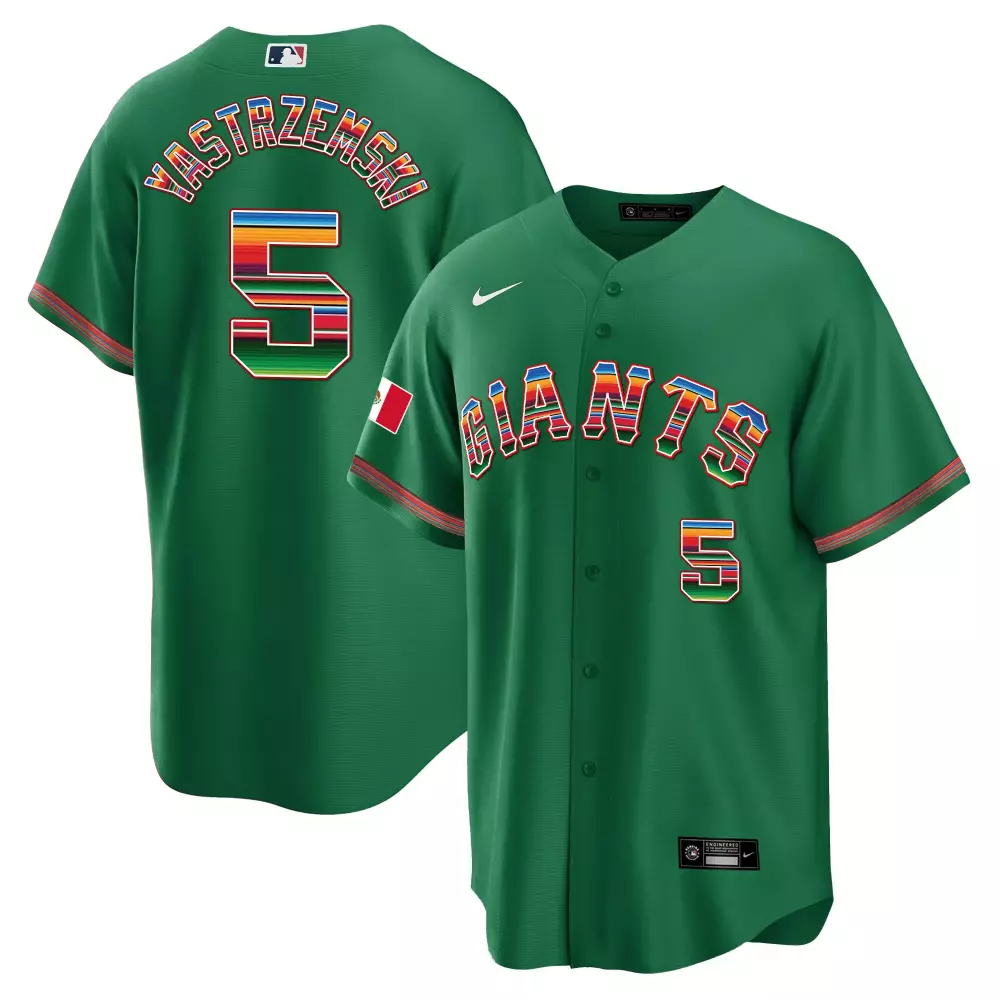 mike yastrzemski green mens san francisco giants mexico cool base limited jersey all stitched