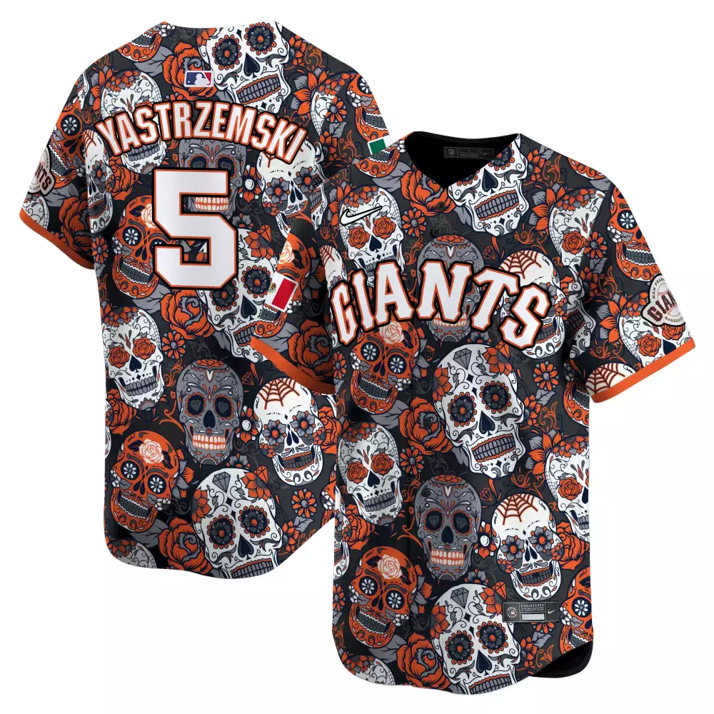 mike yastrzemski orange mens san francisco giants 2024 willie mays patch vapor premier limited jersey v6 all stitched