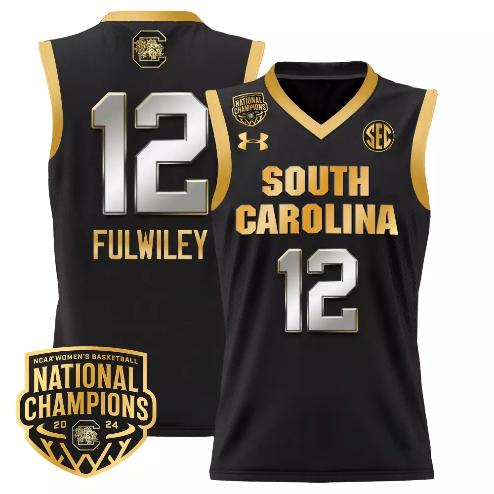 milaysia fulwiley black gold mens size south carolina gamecocks 2024 national champions baseball jersey women patch all