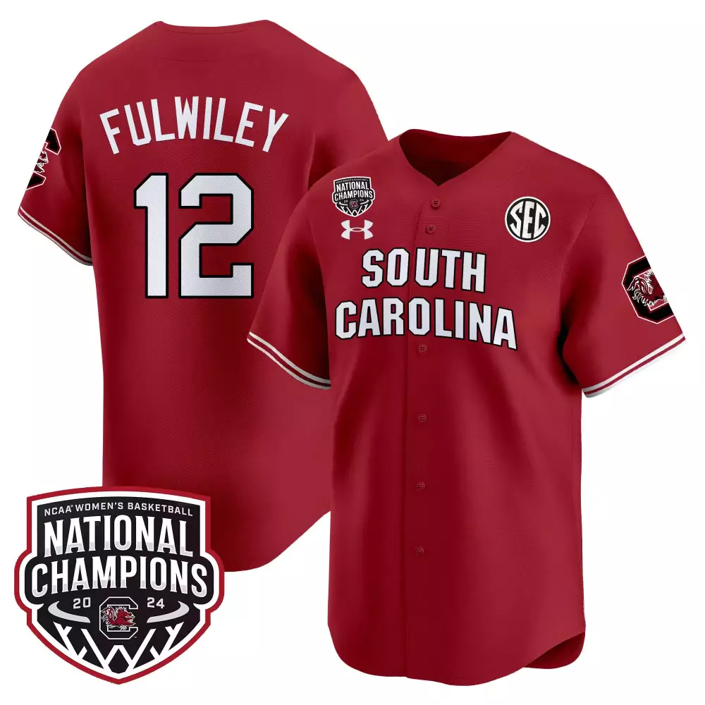 milaysia fulwiley red mens size south carolina gamecocks 2024 national champions baseball jersey women patch all stitche