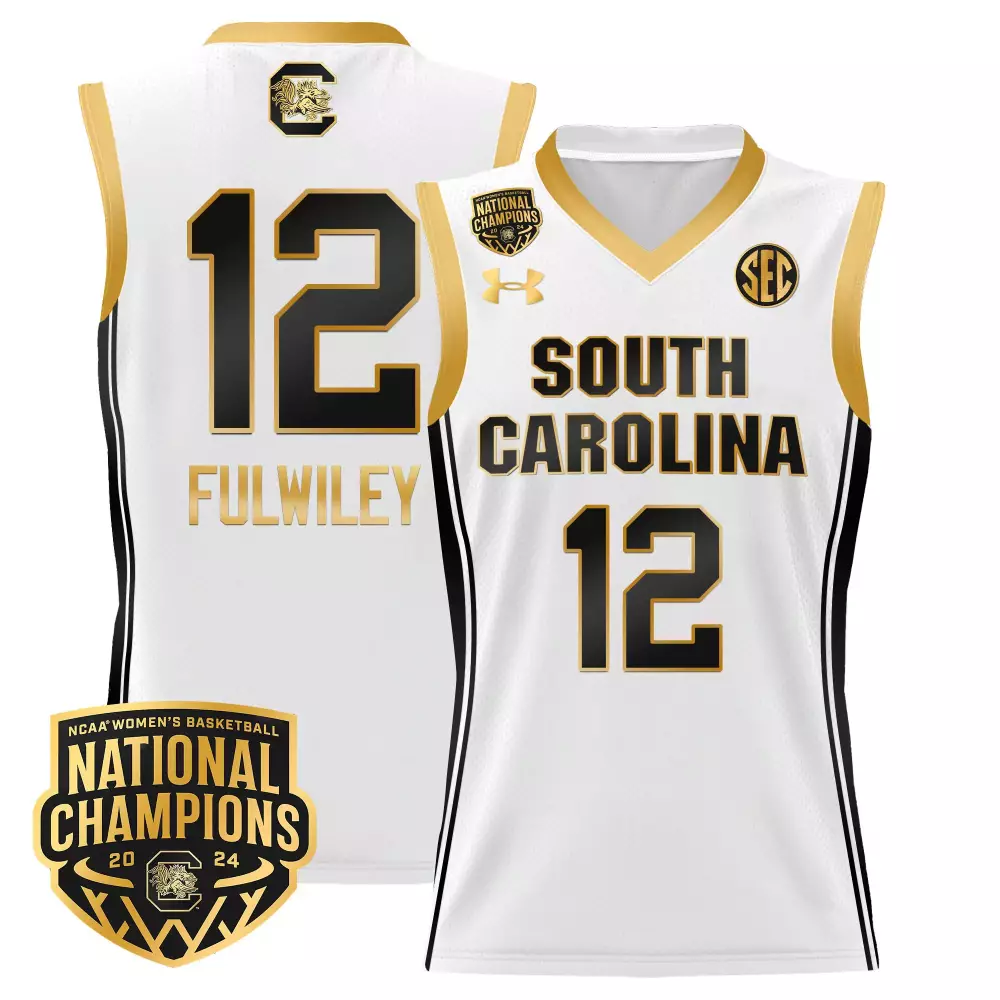 milaysia fulwiley white gold womens size south carolina gamecocks 2024 national champions basketball jersey v2 women pat