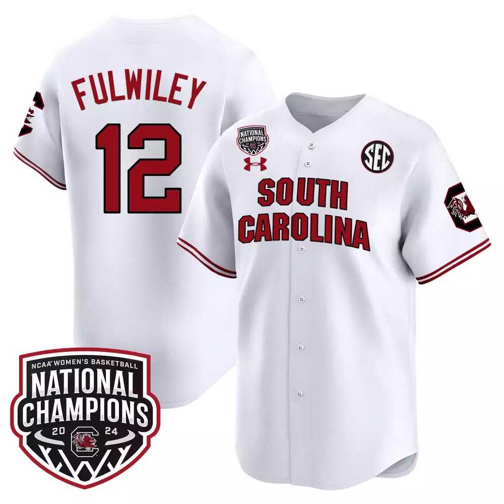 milaysia fulwiley white mens size south carolina gamecocks 2024 national champions baseball jersey women patch all stitc