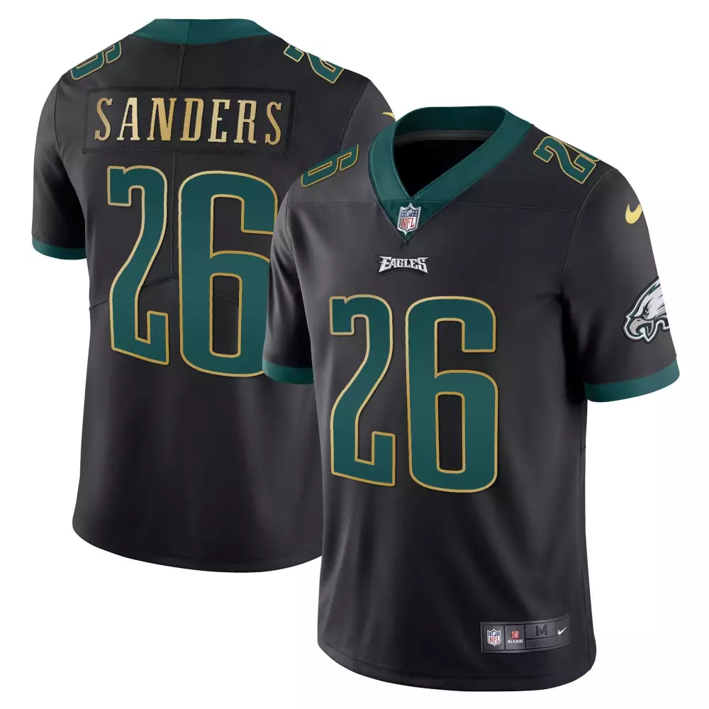 Miles Sanders Philadelphia Eagles Black Gold Super Bowl LII Patch Vapor Jersey | All Stitched | Limited Edition for Men, Women & Youth