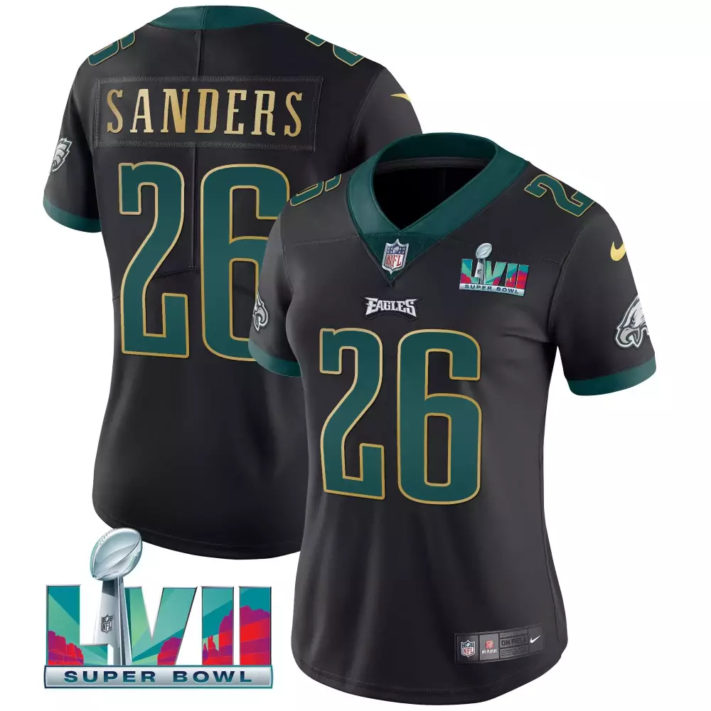 Miles Sanders Philadelphia Eagles Black Gold Super Bowl LII Patch Vapor Jersey | All Stitched | Limited Edition for Men, Women & Youth
