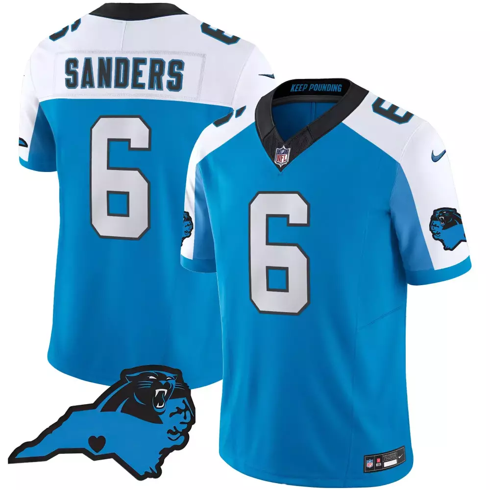 miles sanders blue alternate mens carolina panthers vapor limited jersey carolina patch all stitched