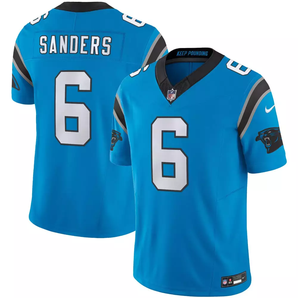 miles sanders blue alternate mens carolina panthers vapor limited jersey carolina patch all stitched