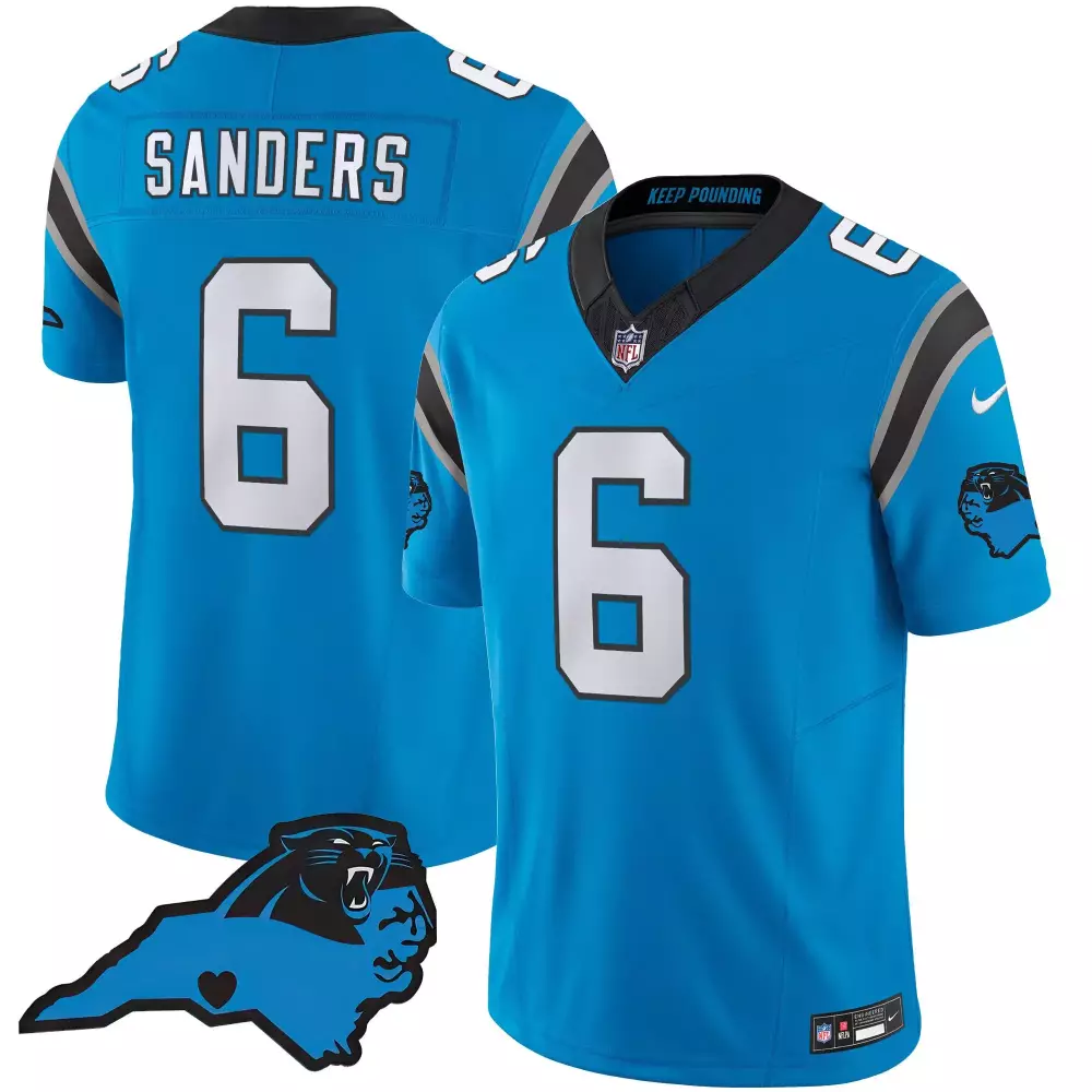 miles sanders blue alternate mens carolina panthers vapor limited jersey carolina patch all stitched