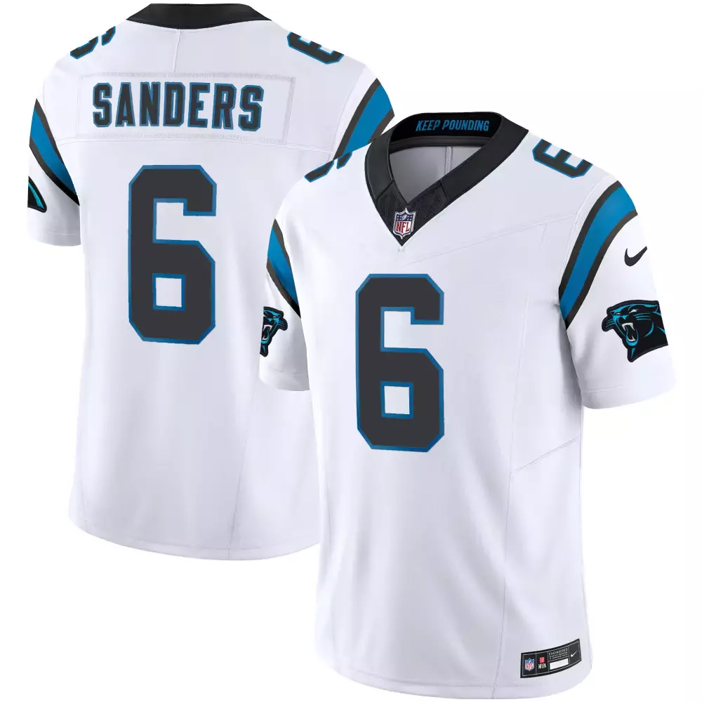 miles sanders white mens carolina panthers vapor limited jersey all stitched