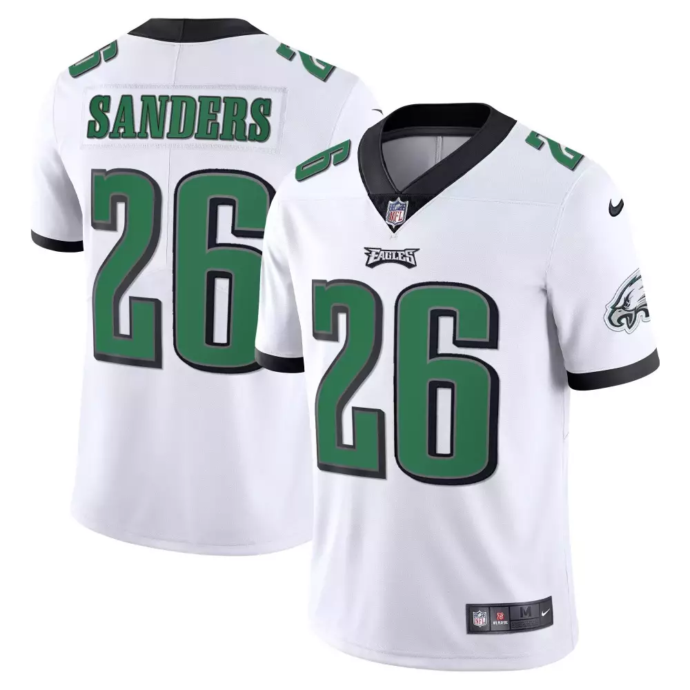 miles sanders white mens philadelphia eagles kelly green limited jersey all stitched