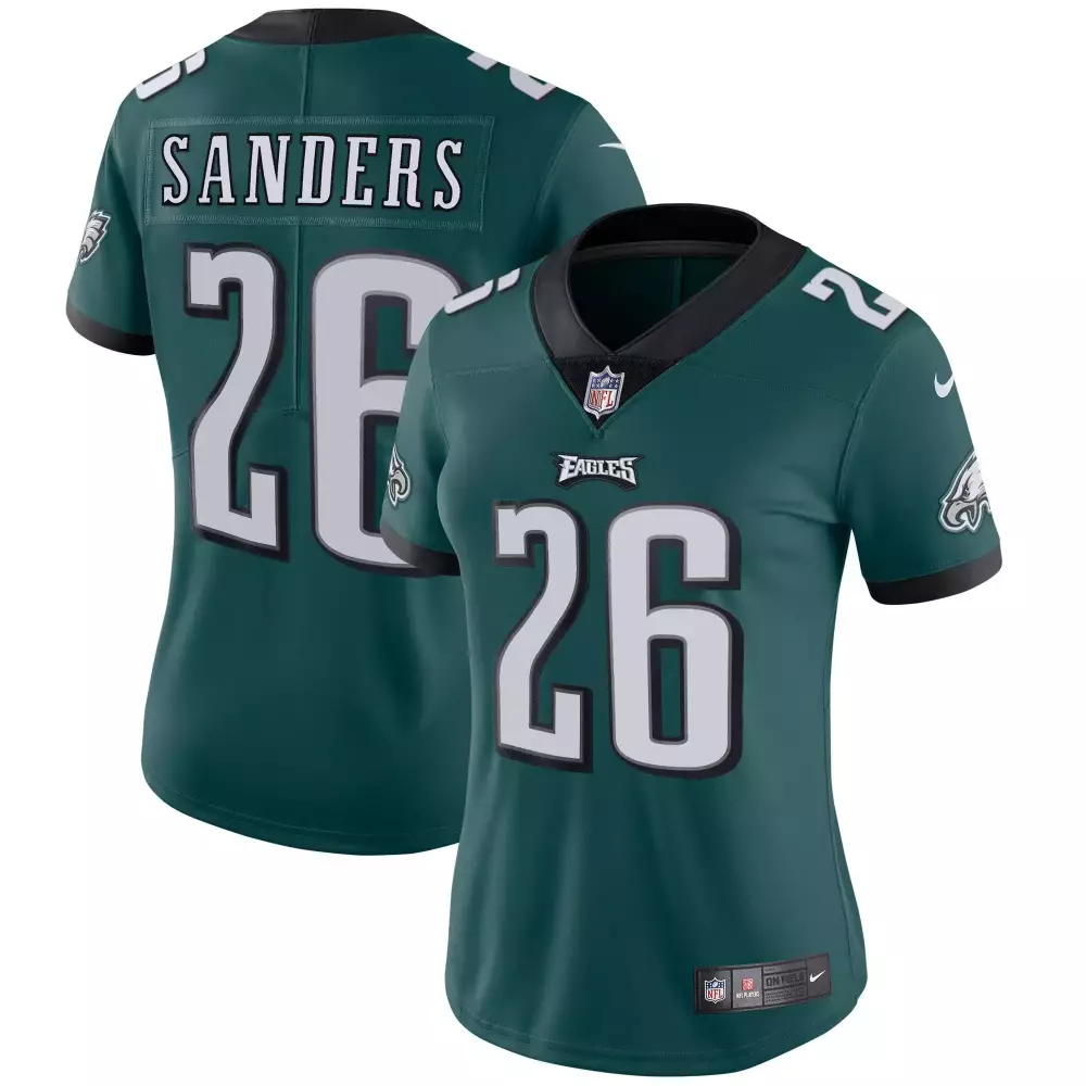 miles sanders white mens philadelphia eagles kelly green limited jersey all stitched
