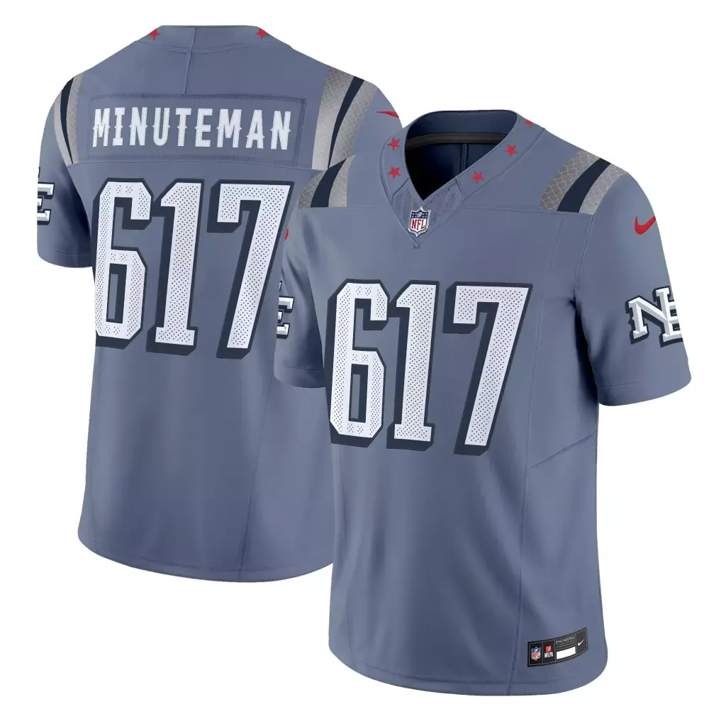 minuteman 617 youth new england patriots 2025 rivalries vapor limited jersey all stitched