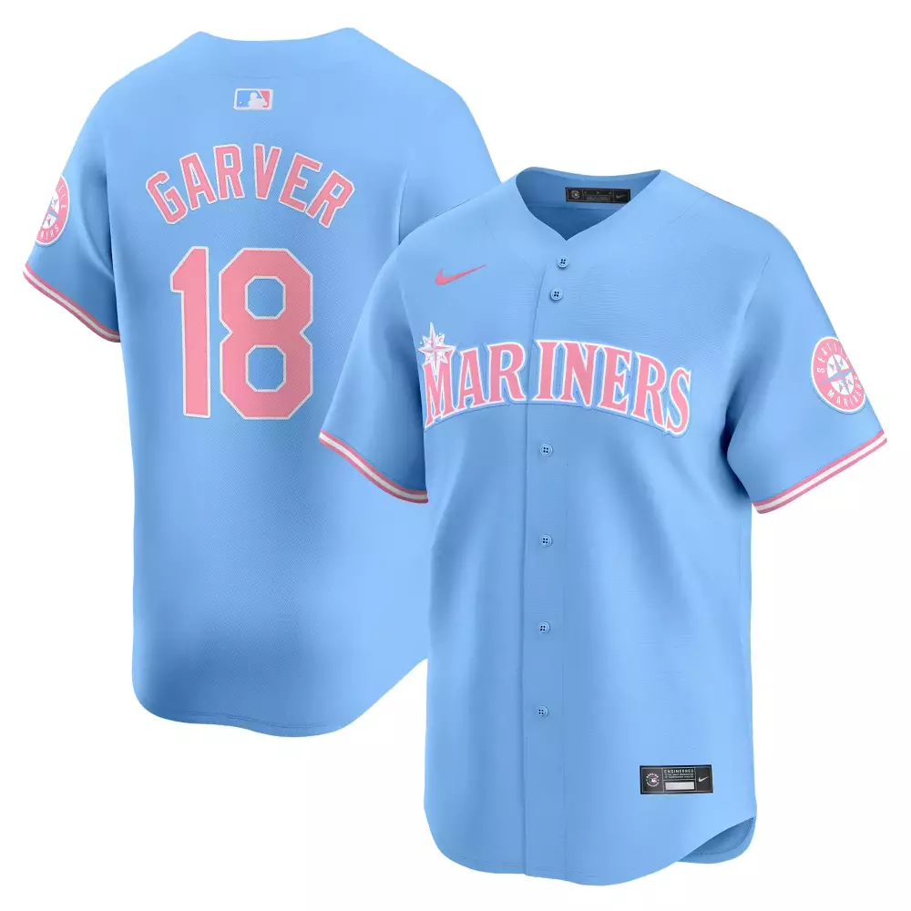 mitch garver cream mens seattle mariners trident patch vapor premier limited jersey all stitched