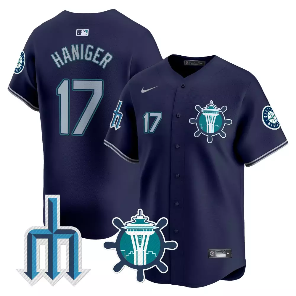 mitch haniger light teal unisex seattle mariners bubblegum pink vapor premier limited jersey all stitched