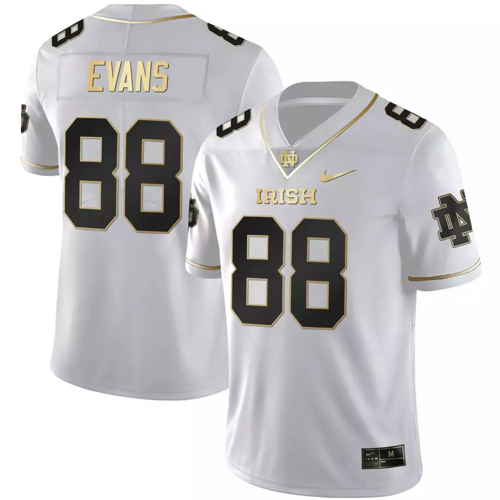 logan diggs white gold mens notre dame fighting irish black limited gold vapor jersey all stitched