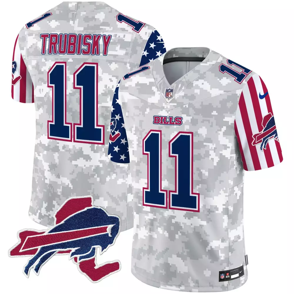 Mitchell Trubisky Alternate Men's Buffalo Bills 2024 Jersey | Gold Mafia Patch | Limited Edition Vapor | For Men, Women & Youth