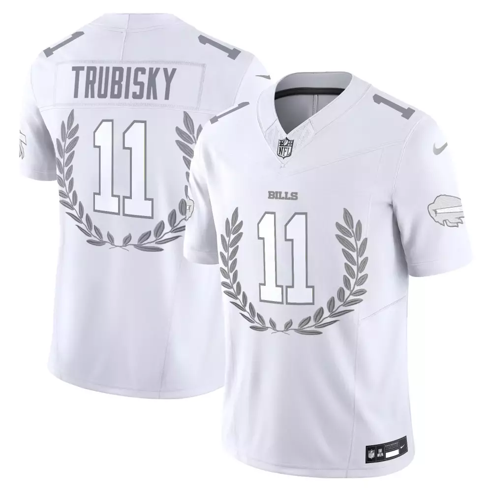 Mitchell Trubisky Marines Men's Buffalo Bills 2024 Salute to Service Jersey | Establishment Year Patch | Limited Edition | For Men, Women & Youth